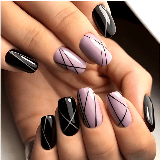 lines nails design